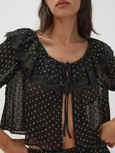Liz Lurex Dot Top - Black