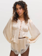 Betsy Bow Blouse - Pale Peach