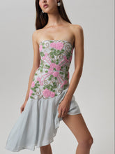 Rosie Bow Midi Dress - Blue
