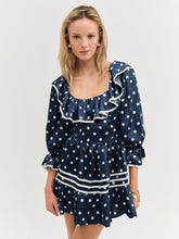 Seaside Dot Mini Dress - Navy