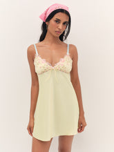 Twilight Rose Slip Dress - Pale Yellow