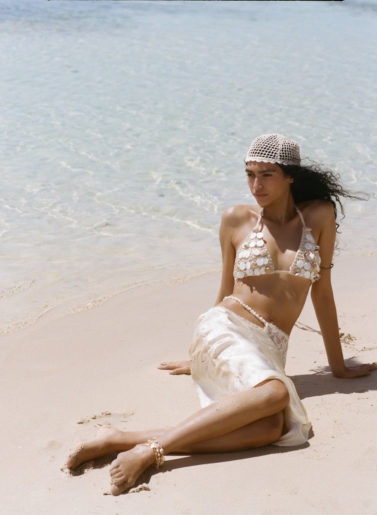 Adrift Midi Skirt - Cream