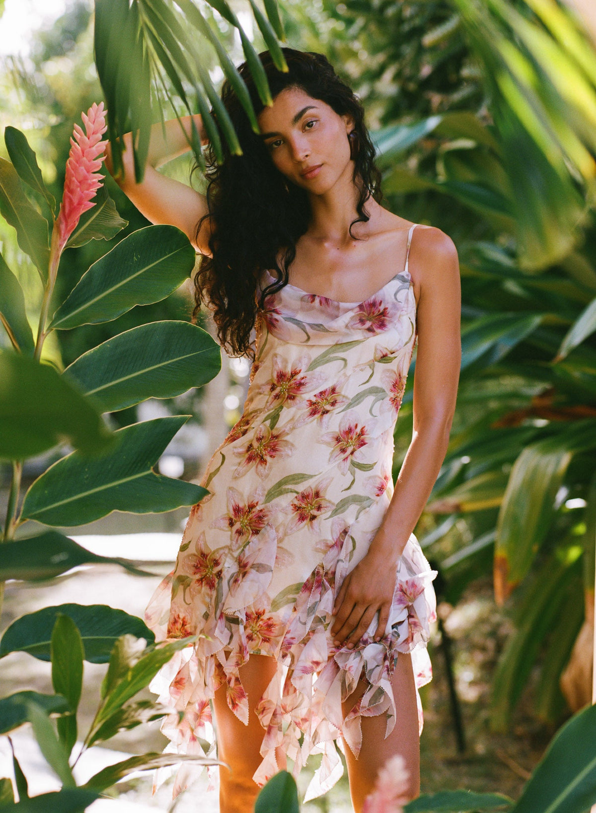 Sunrise Lily Beaded Mini Dress - Cream