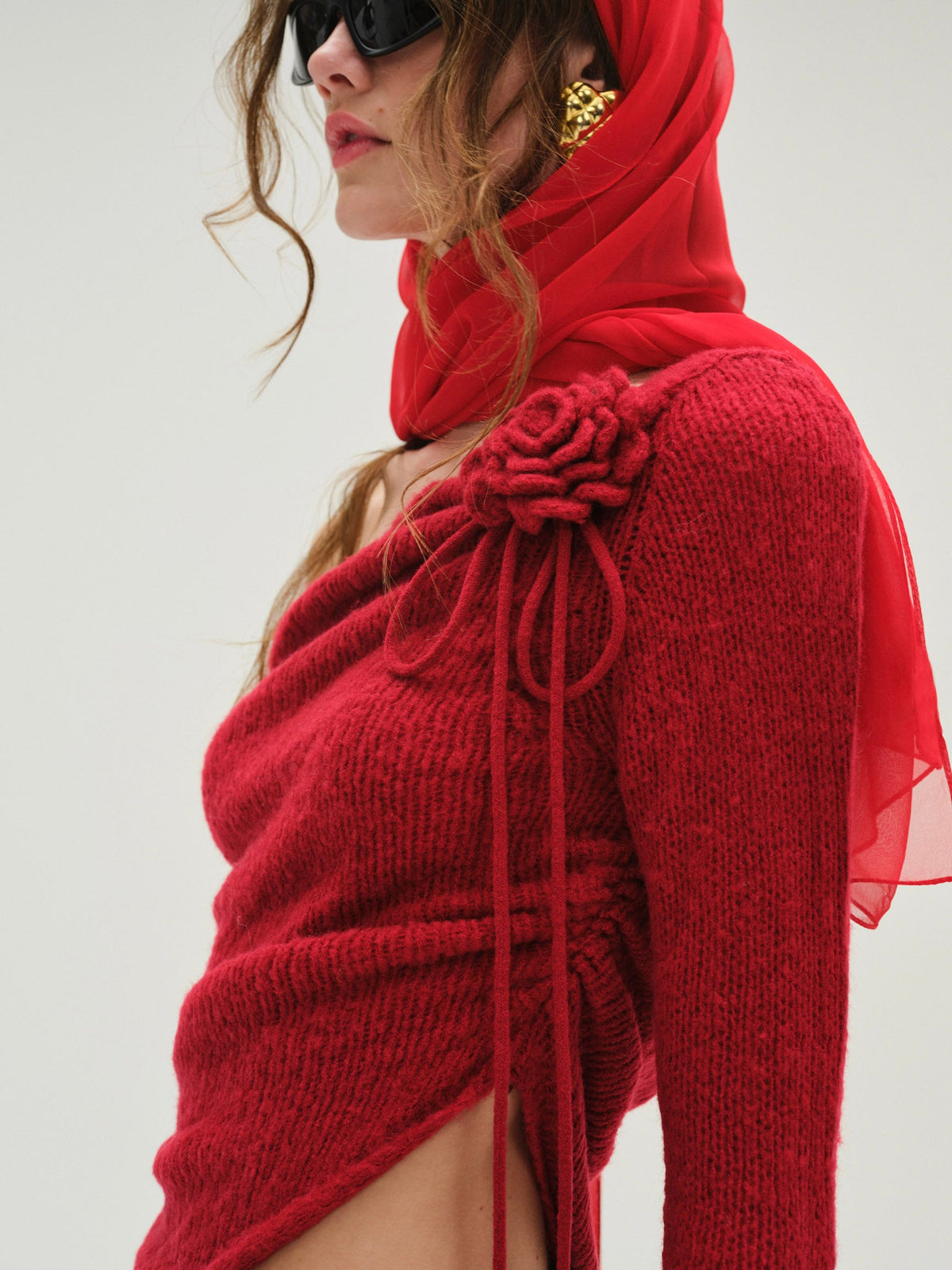 Ayanna Knit Top - Red