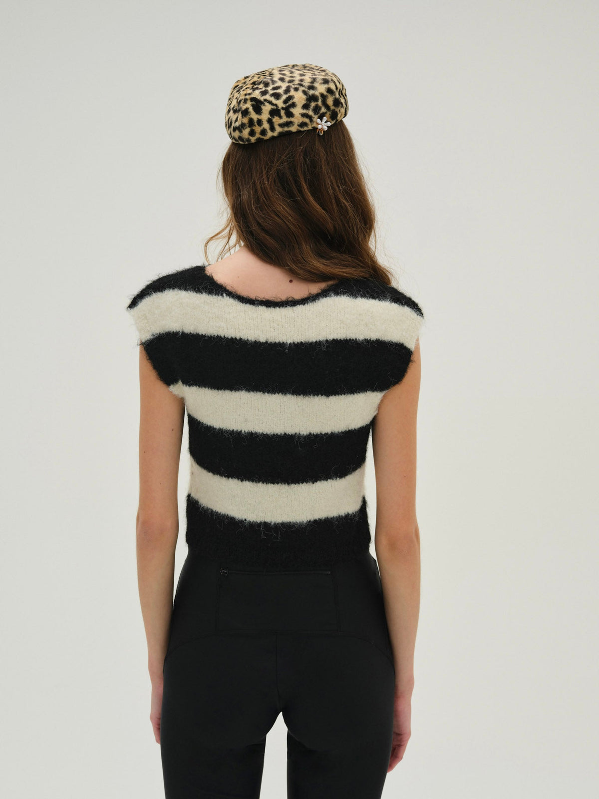 Meggy Crop Top and Scarf - Black