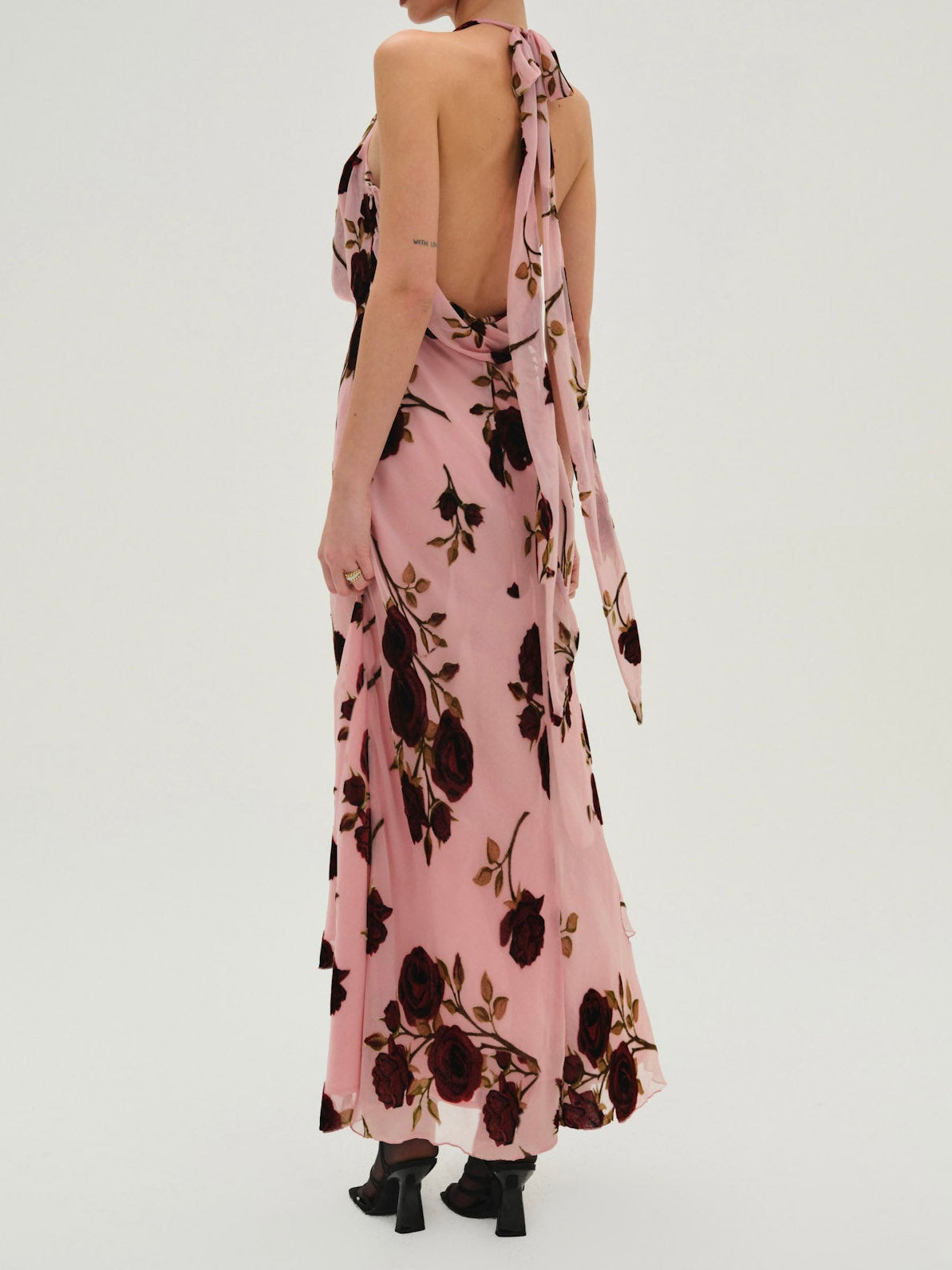 Rose Velvet Maxi Dress - Rose