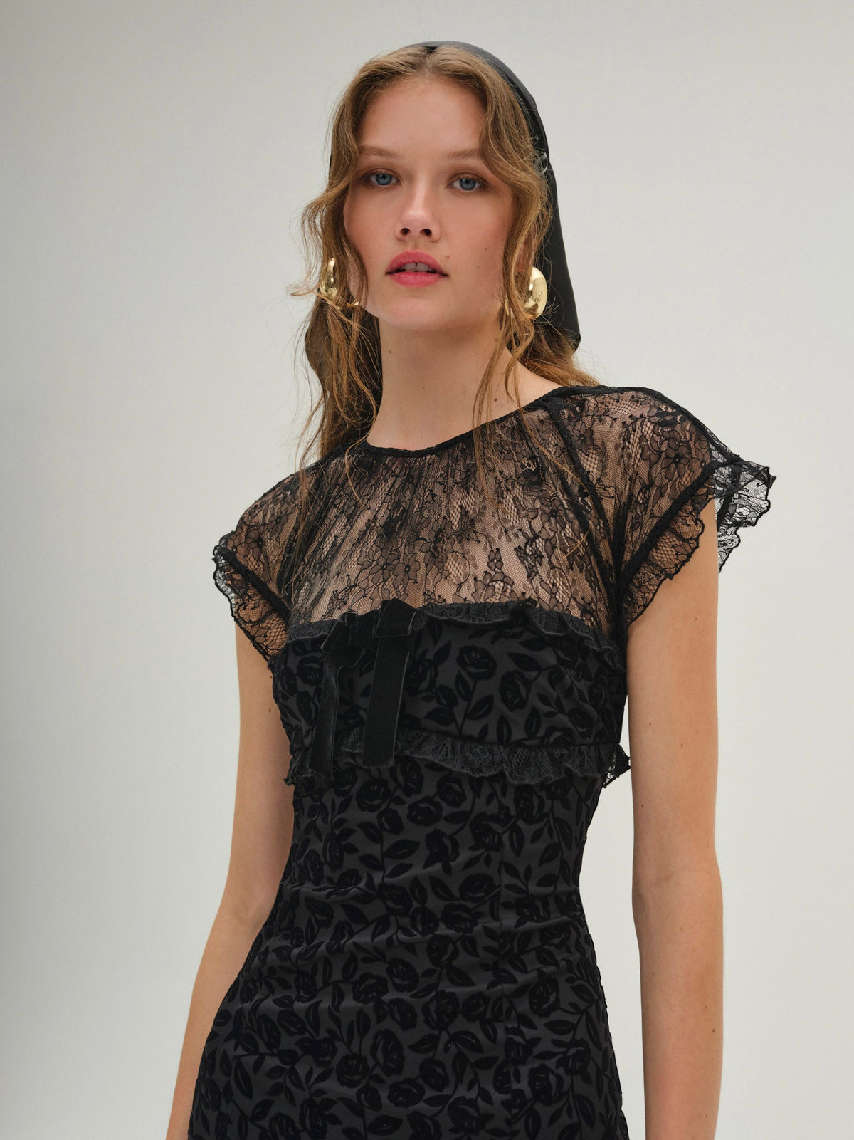 Midnight Velvet Mini Dress - Black