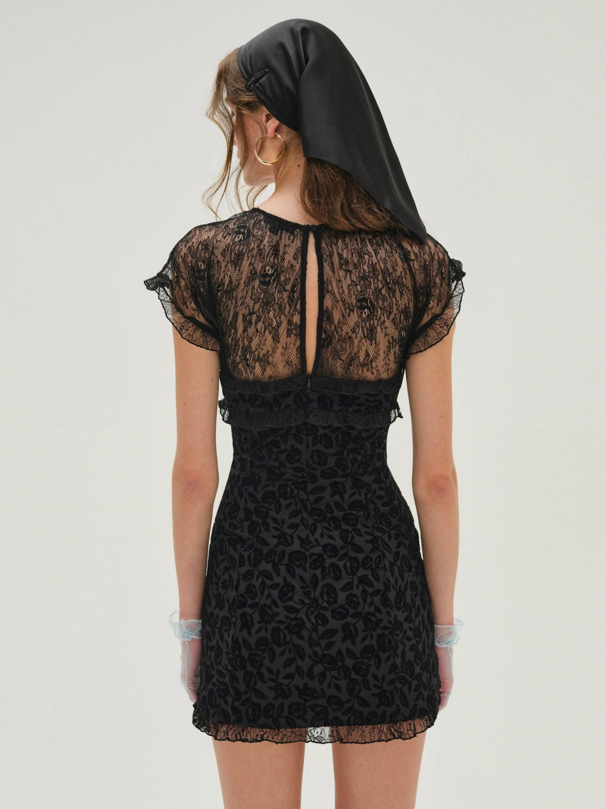 Midnight Velvet Mini Dress - Black