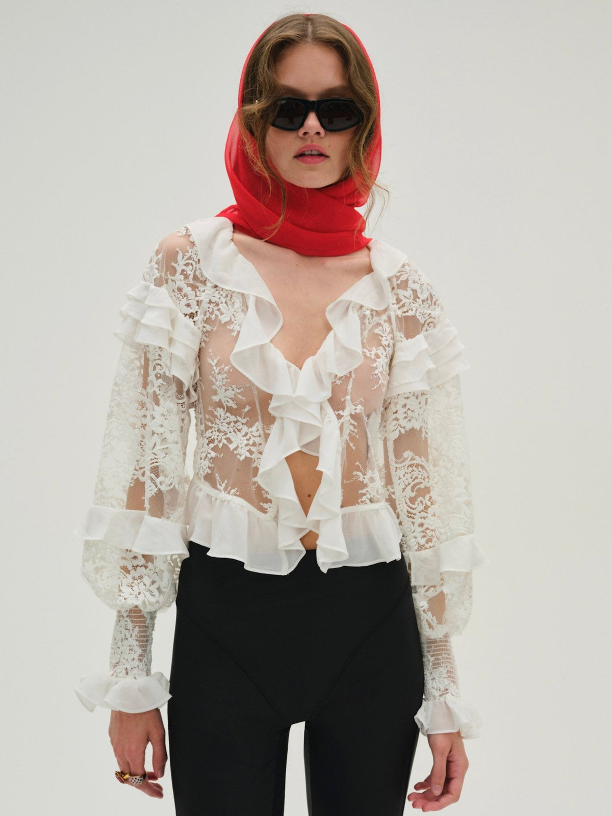 Holiday Lace Blouse - White