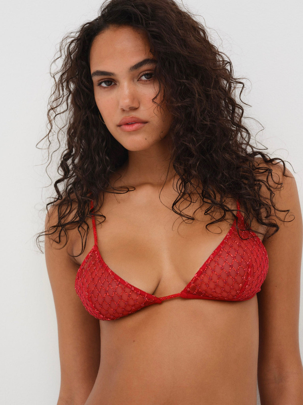 Glitter Bralette - Red