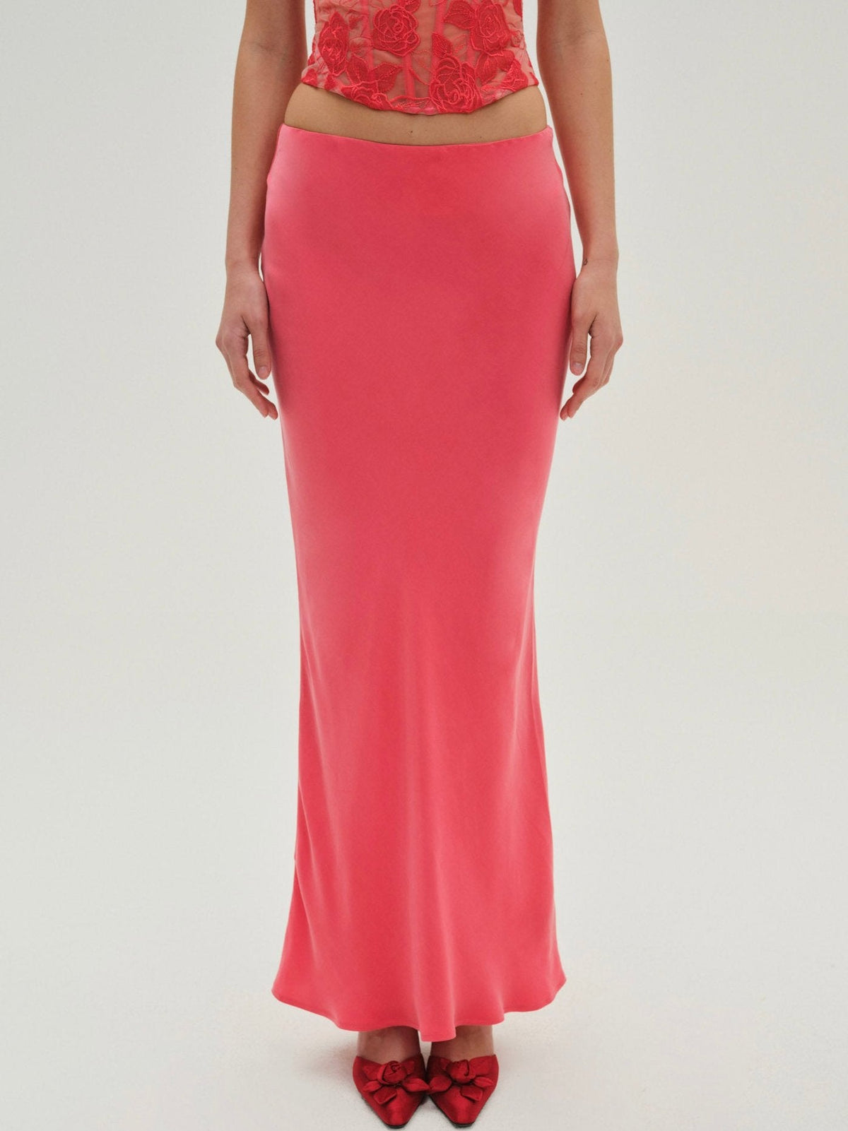 Lena Maxi Skirt - Red
