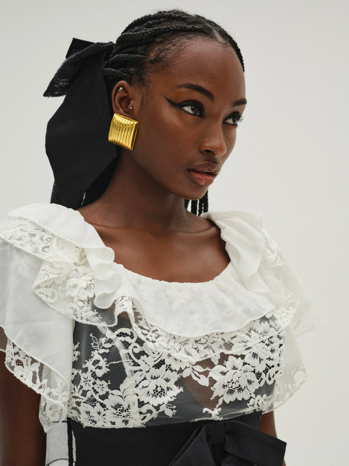 Holiday Lace Mini Dress - White
