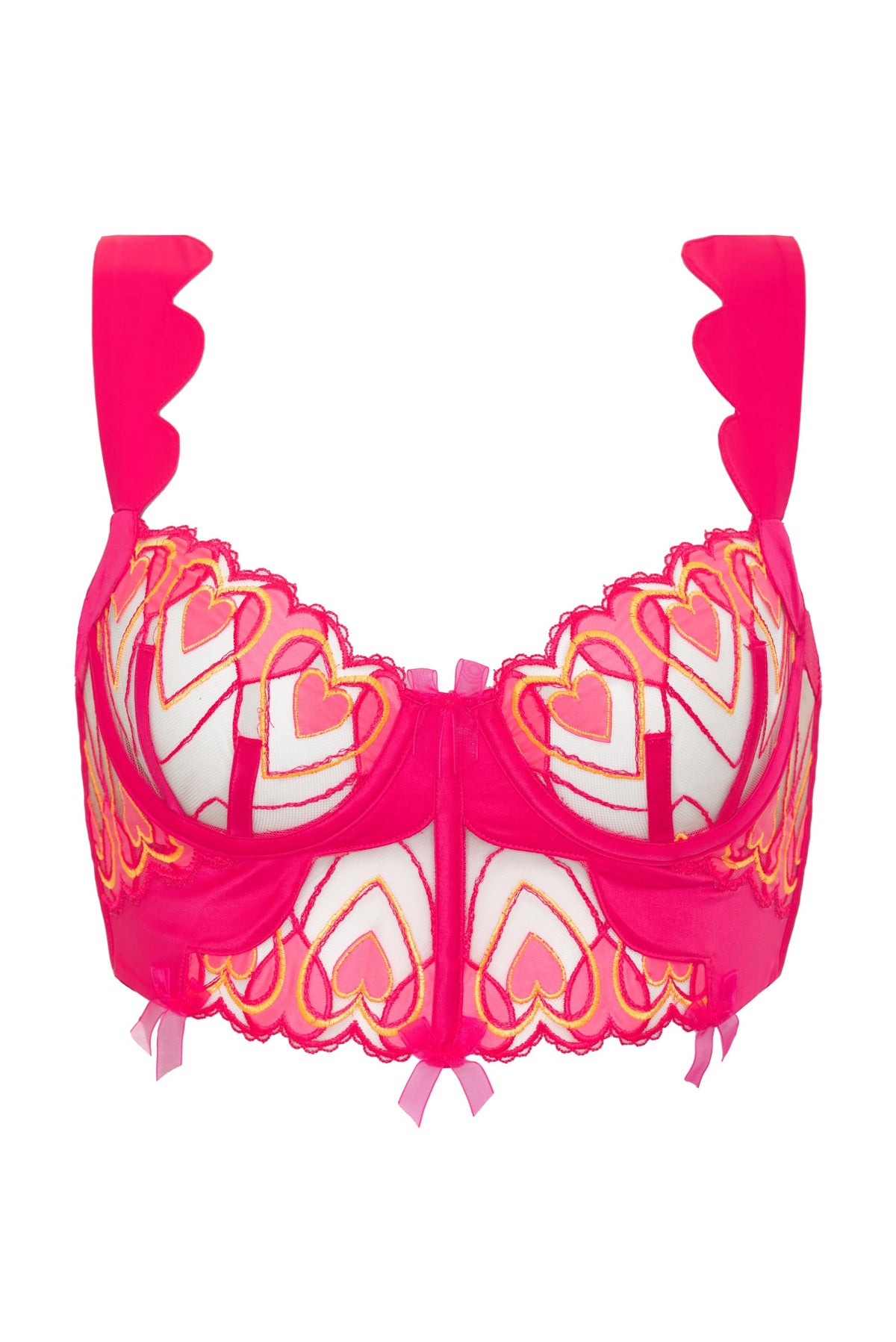 Graphic Hearts Bustier - Pink