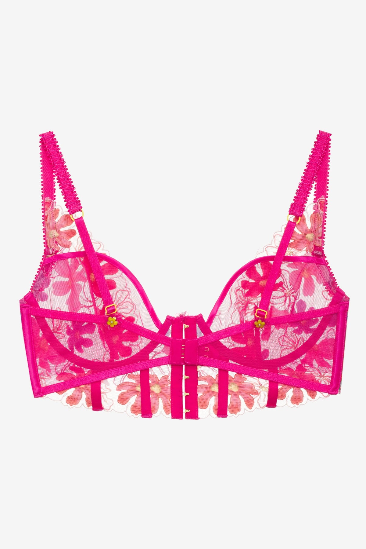 Anemone Floral Underwire Bra - Pink