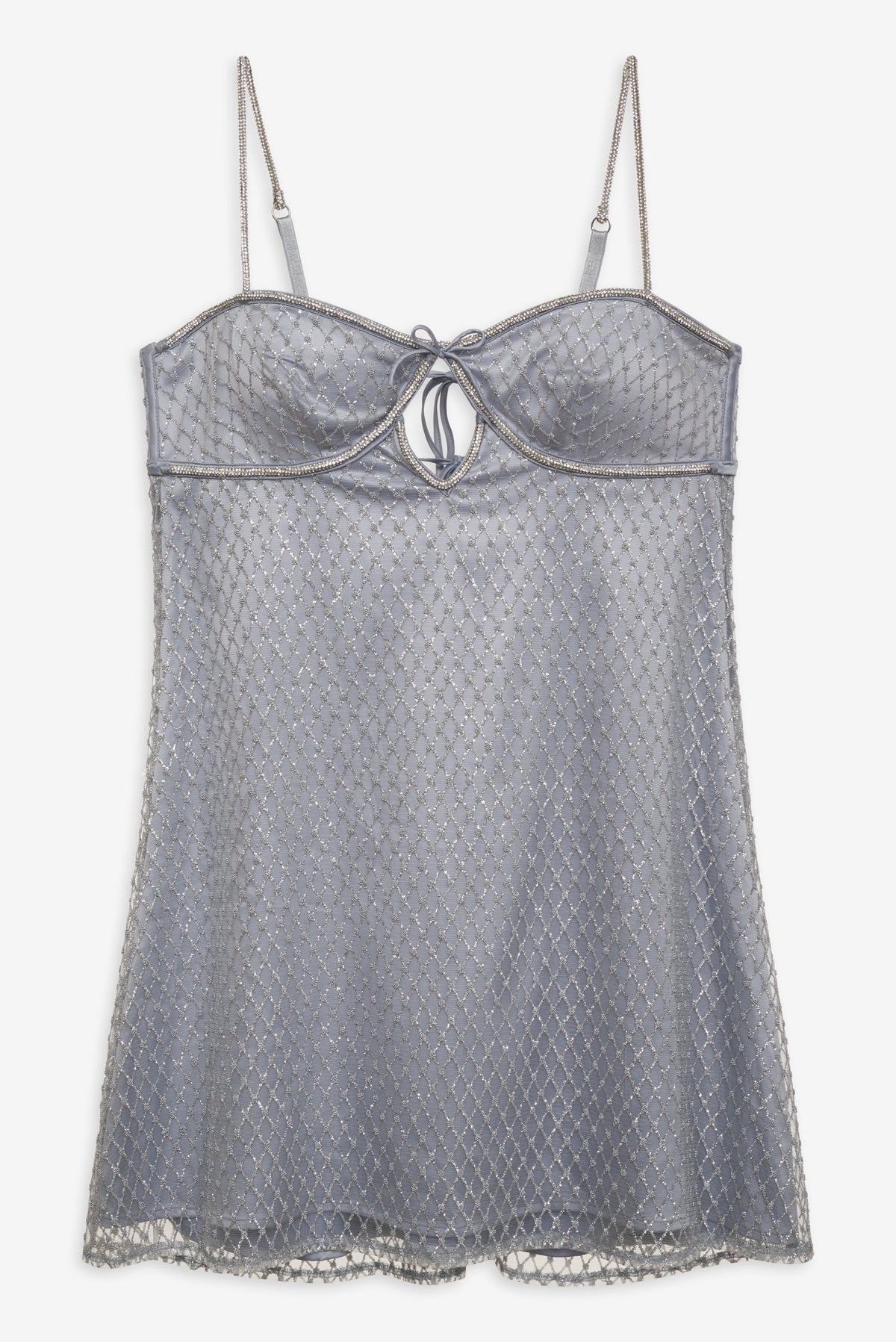 Glitter Slip Dress - Silver