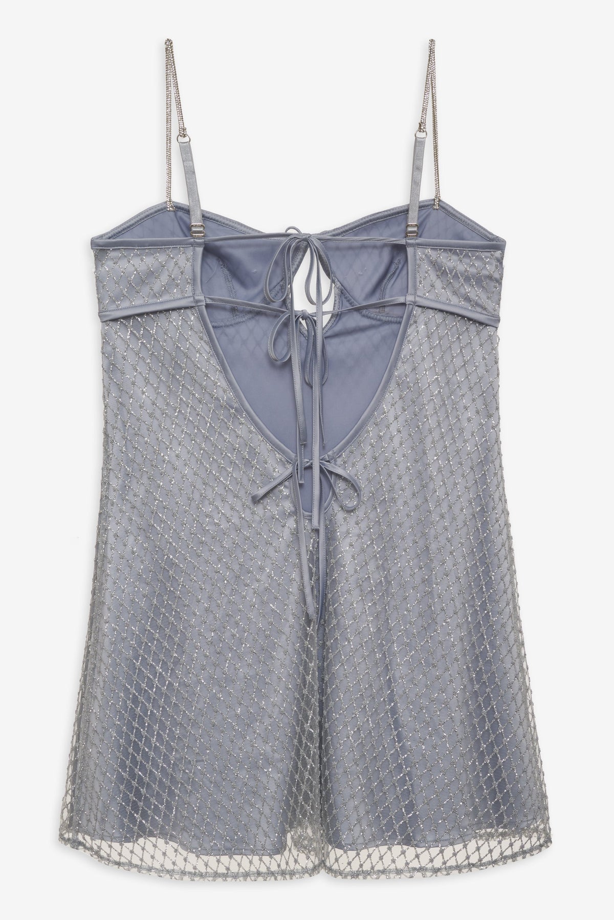 Glitter Slip Dress - Silver