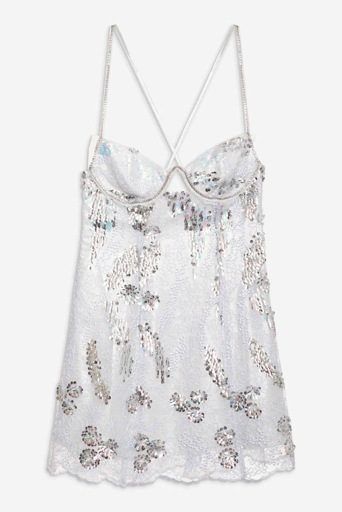 Opal Mini Dress - Silver