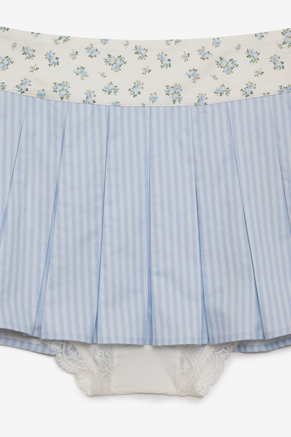 Louisa Poplin Mini Skirt - Blue