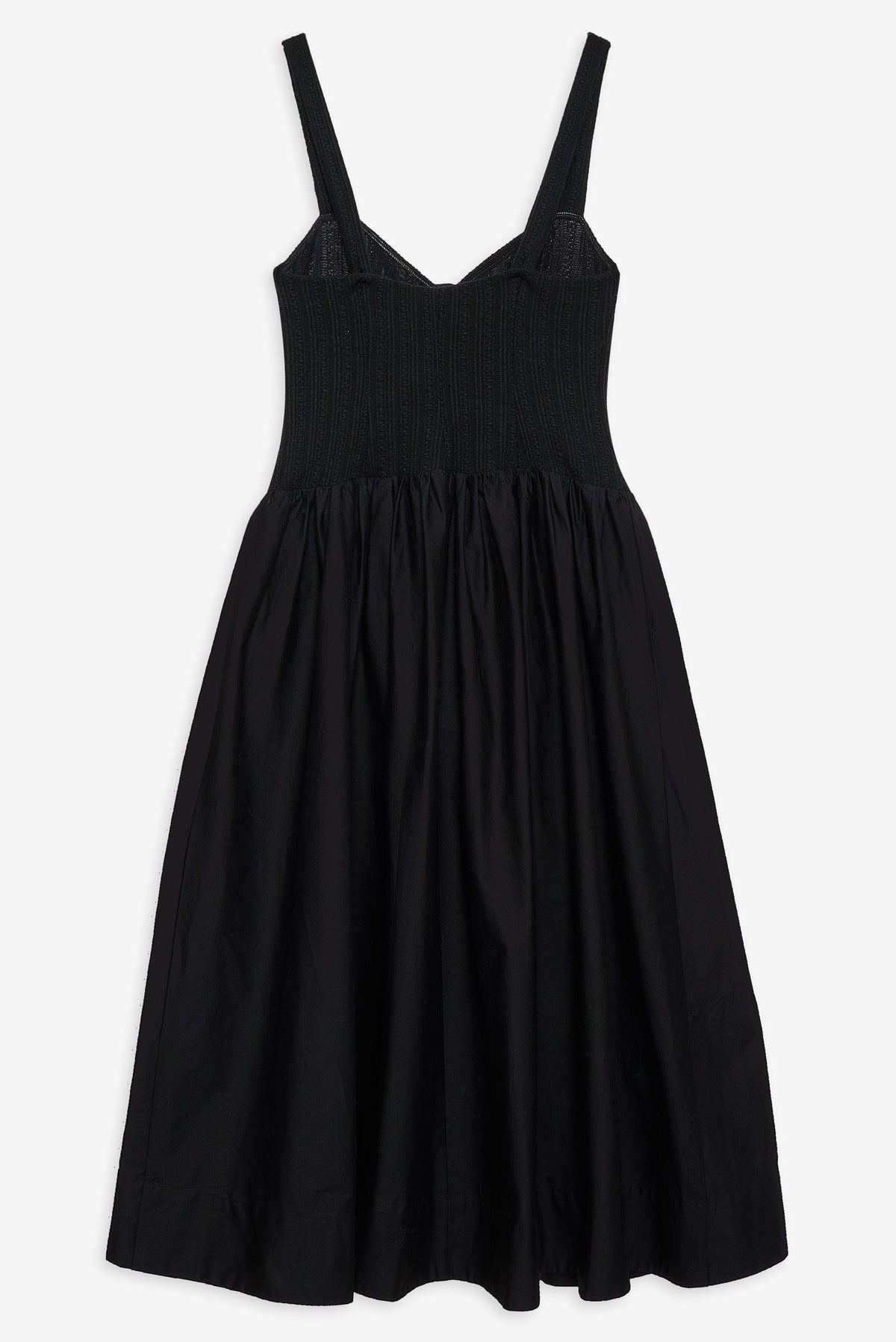 Billie Pointelle Midi Dress - Black