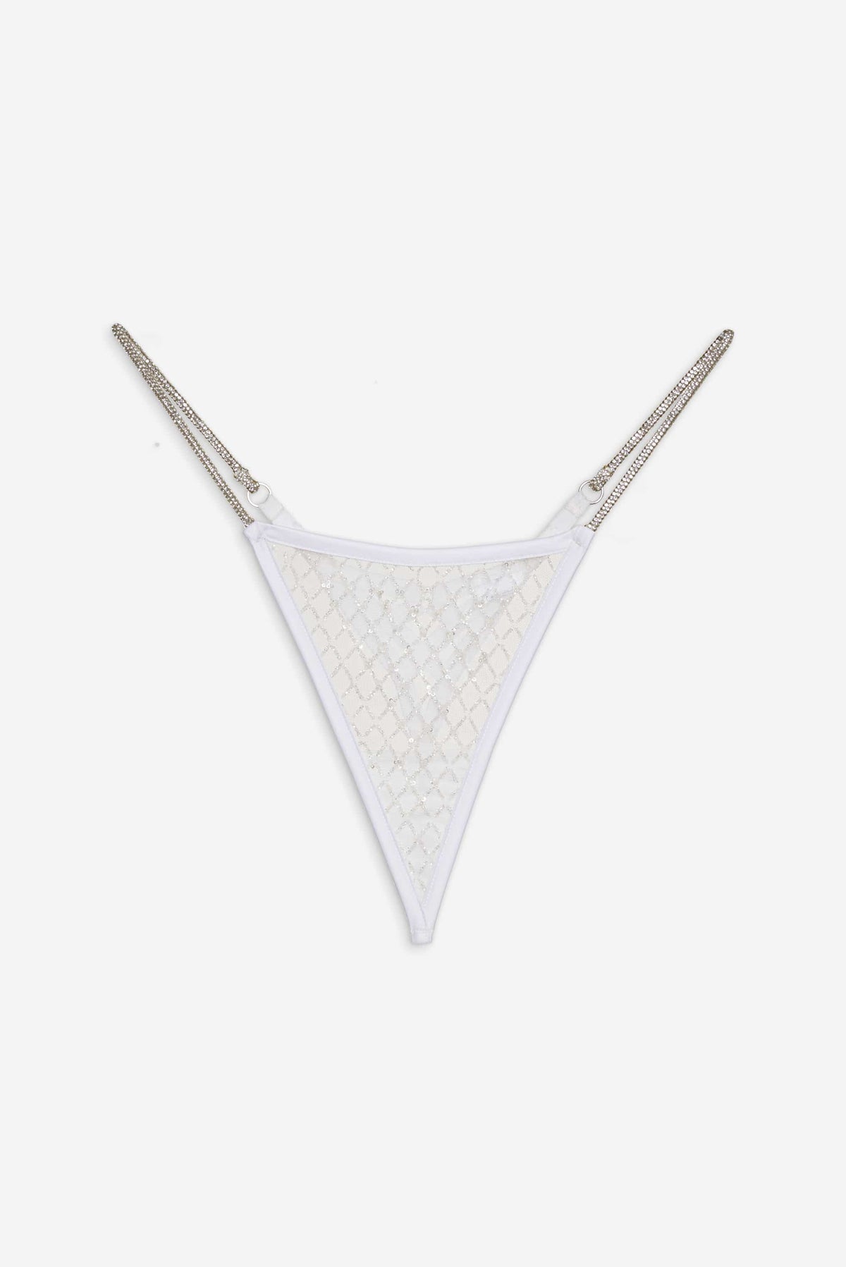 Glitter Thong Panty - White