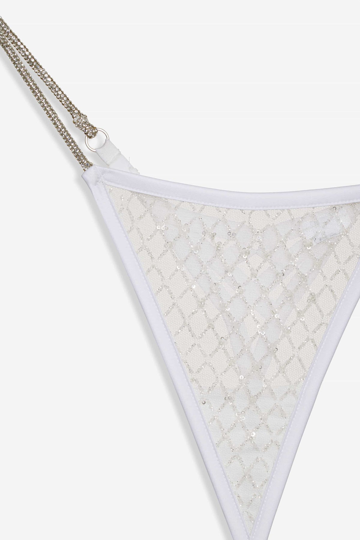 Glitter Thong Panty - White