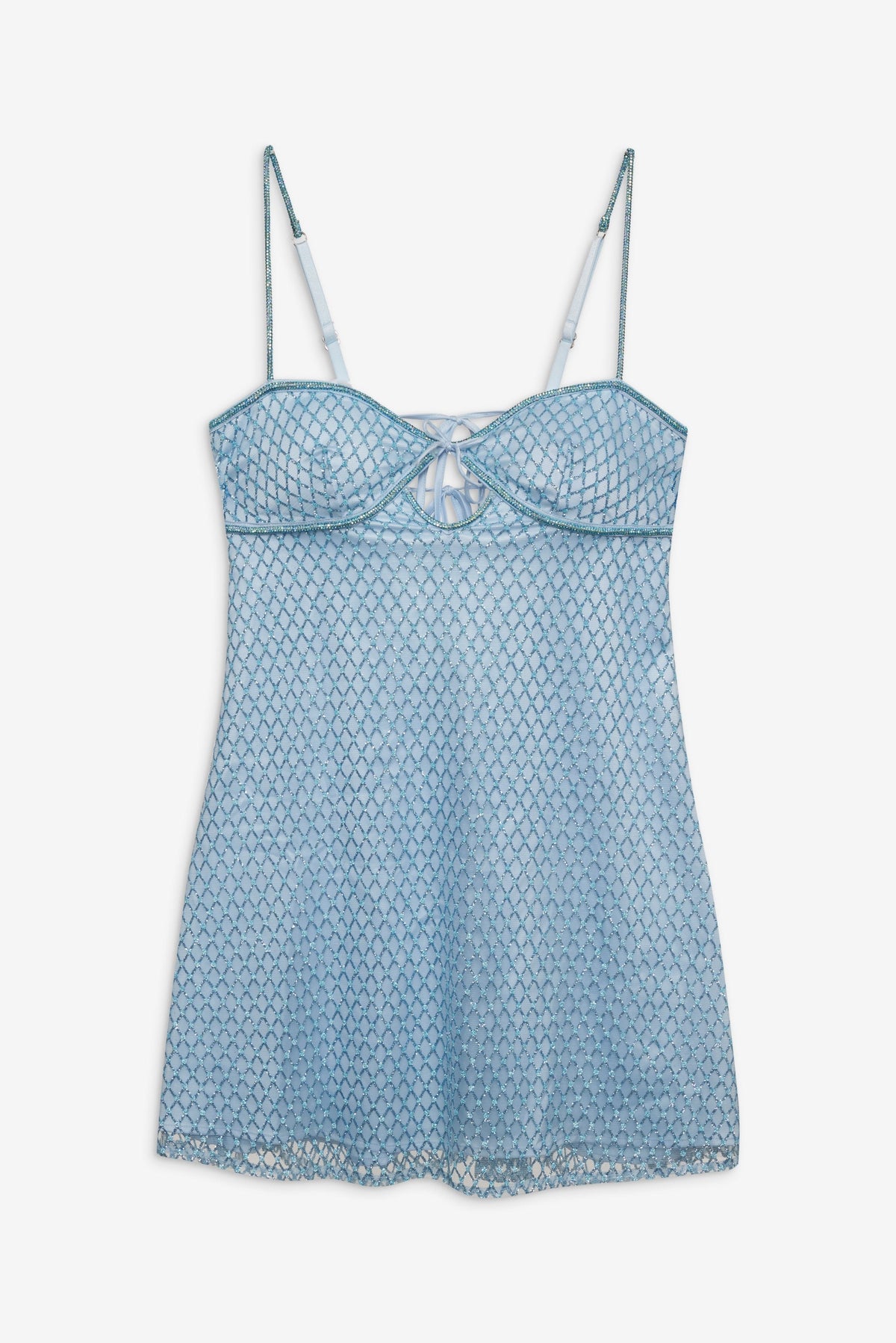 Glitter Slip Dress - Blue
