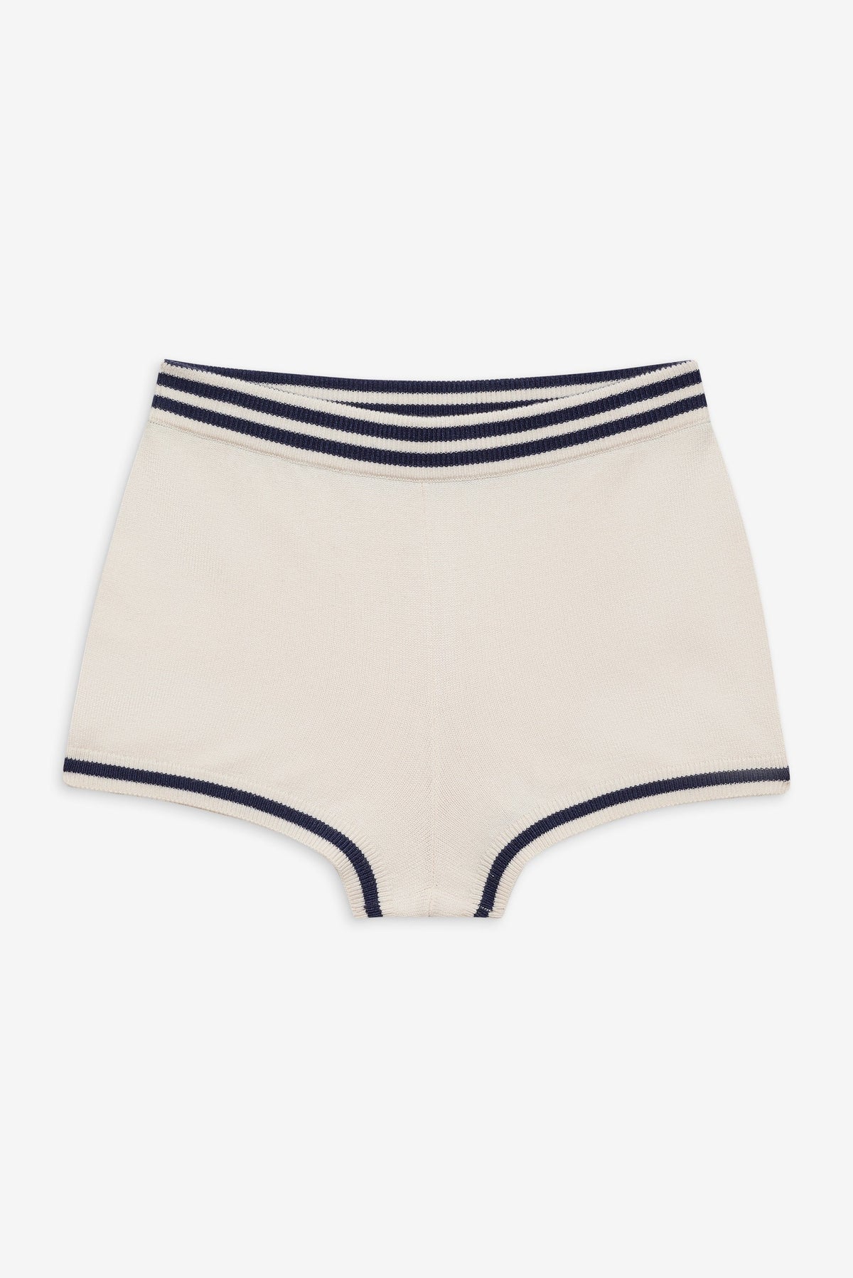 Simona Pointelle Striped Short - Navy