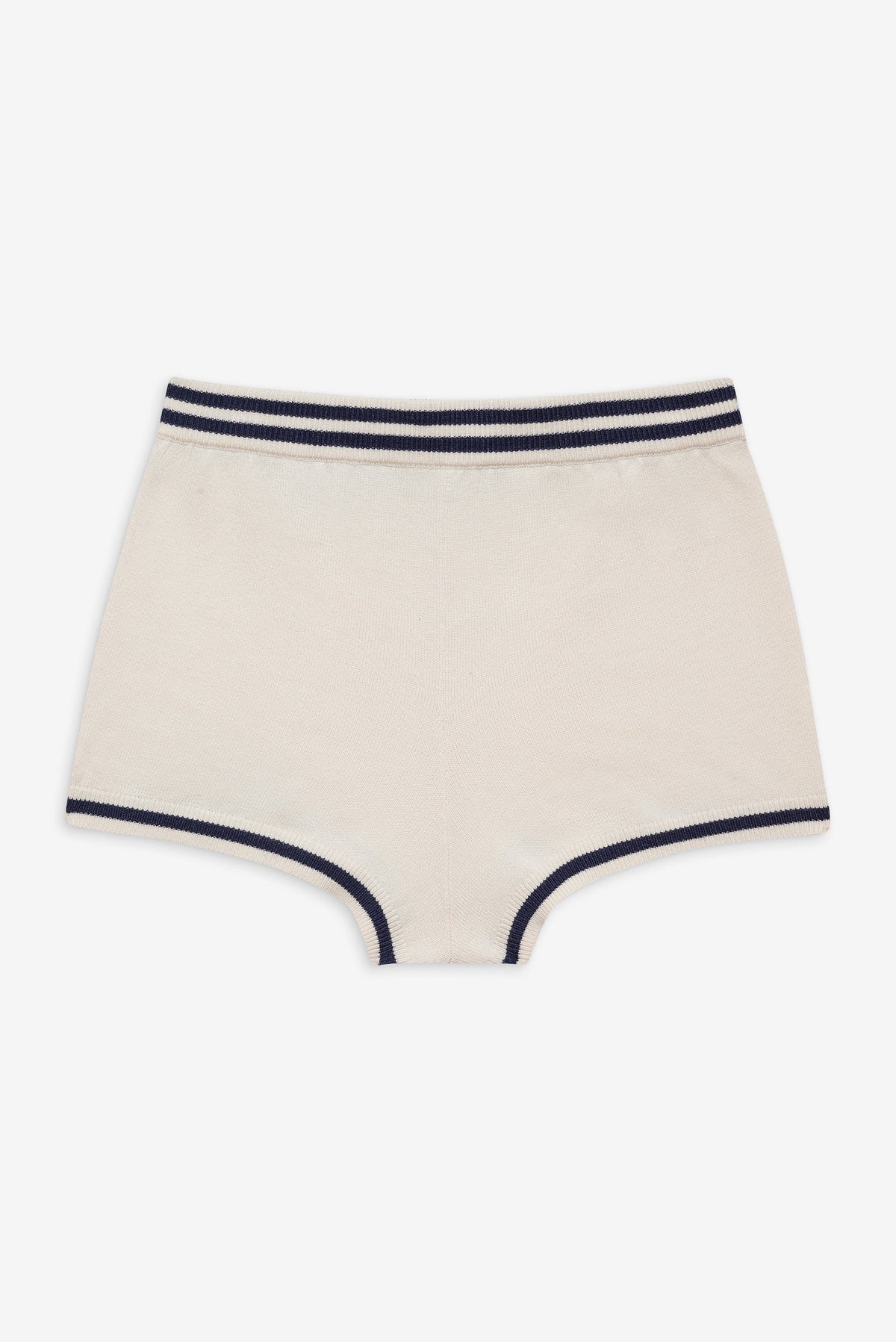Simona Pointelle Striped Short - Navy