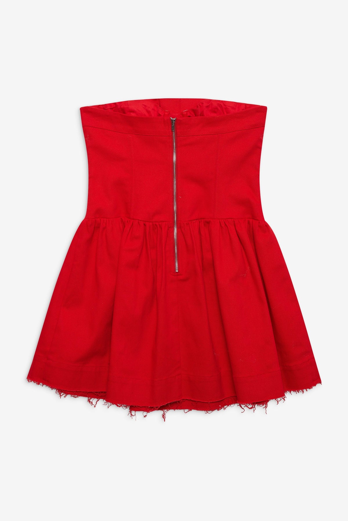 Lipstick Denim Mini Dress - Red