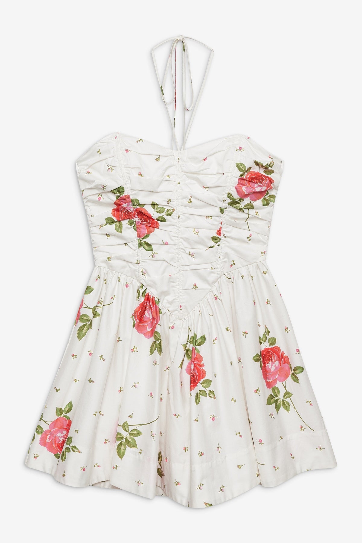 Rosebud Corset Mini Dress - White