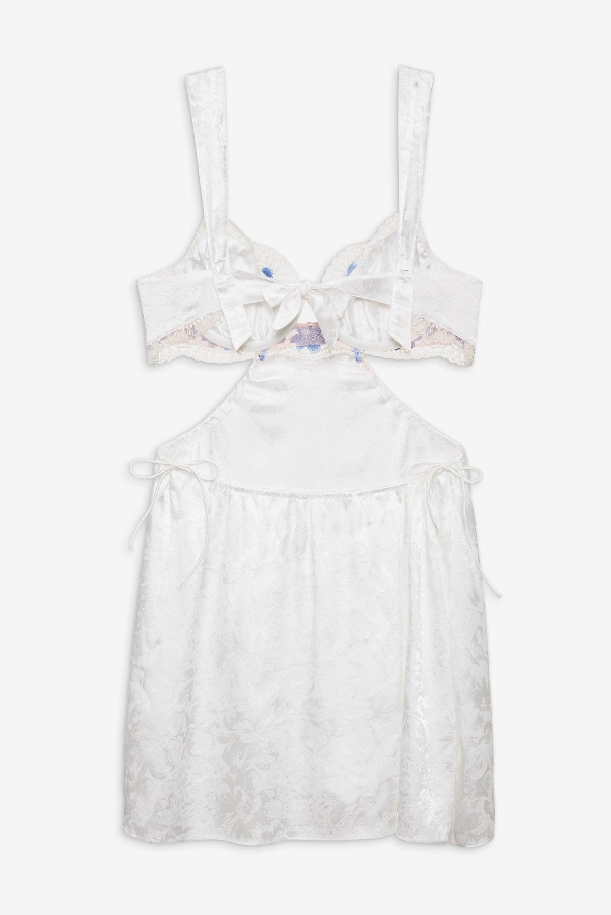 Festival Rose Slip Dress - Blue
