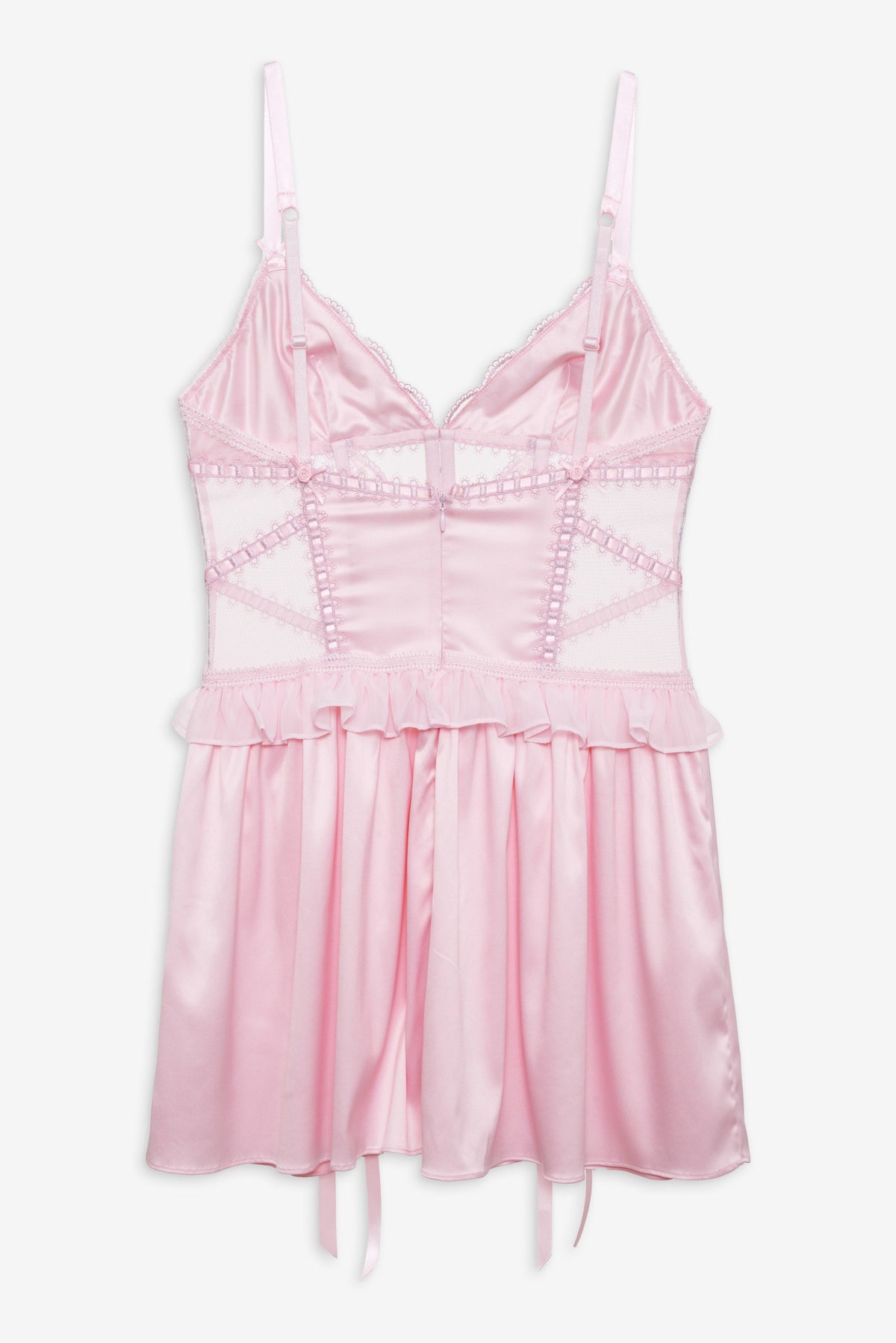 Ily Embroidered Slip Dress - Pink