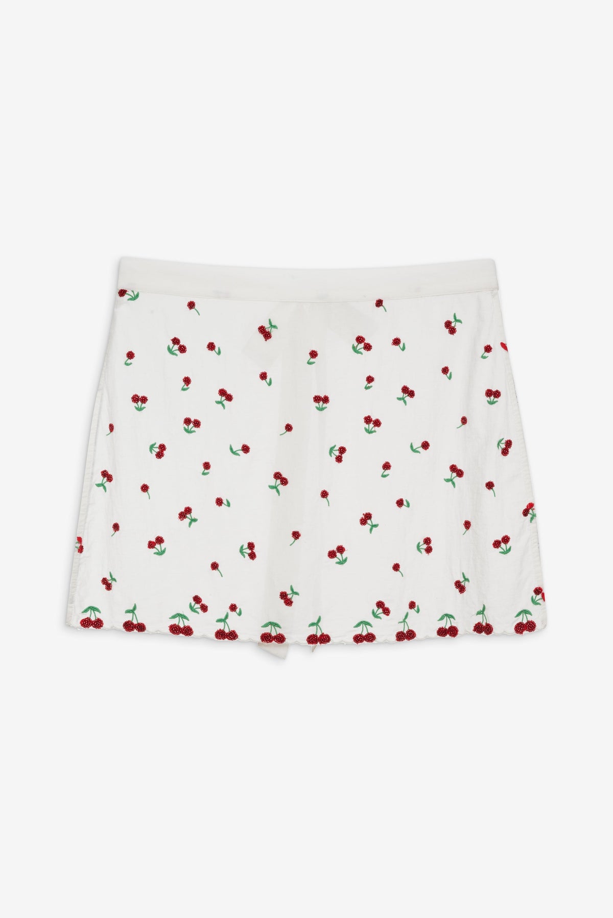Beaded Cherries Apron - Red