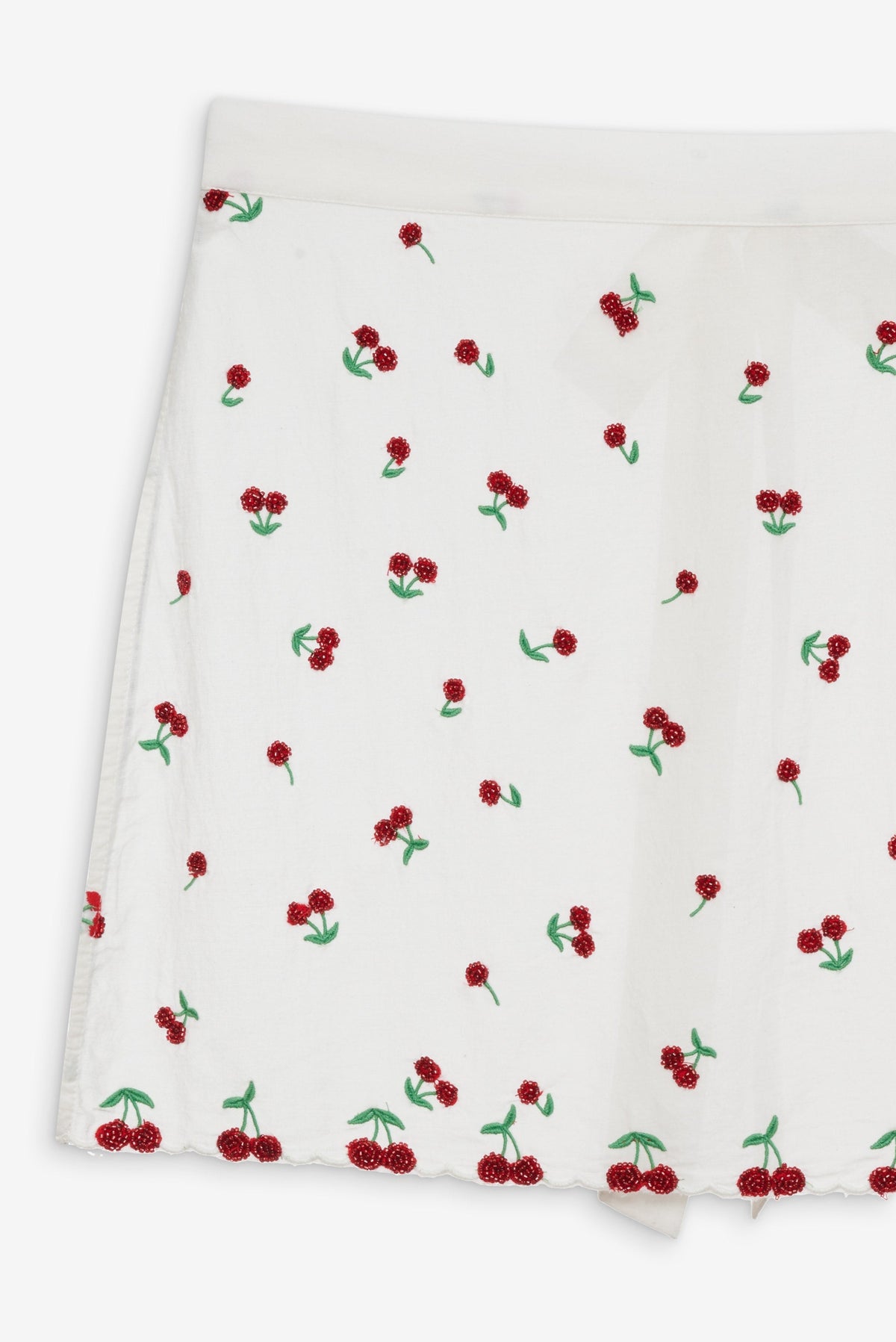 Beaded Cherries Apron - Red