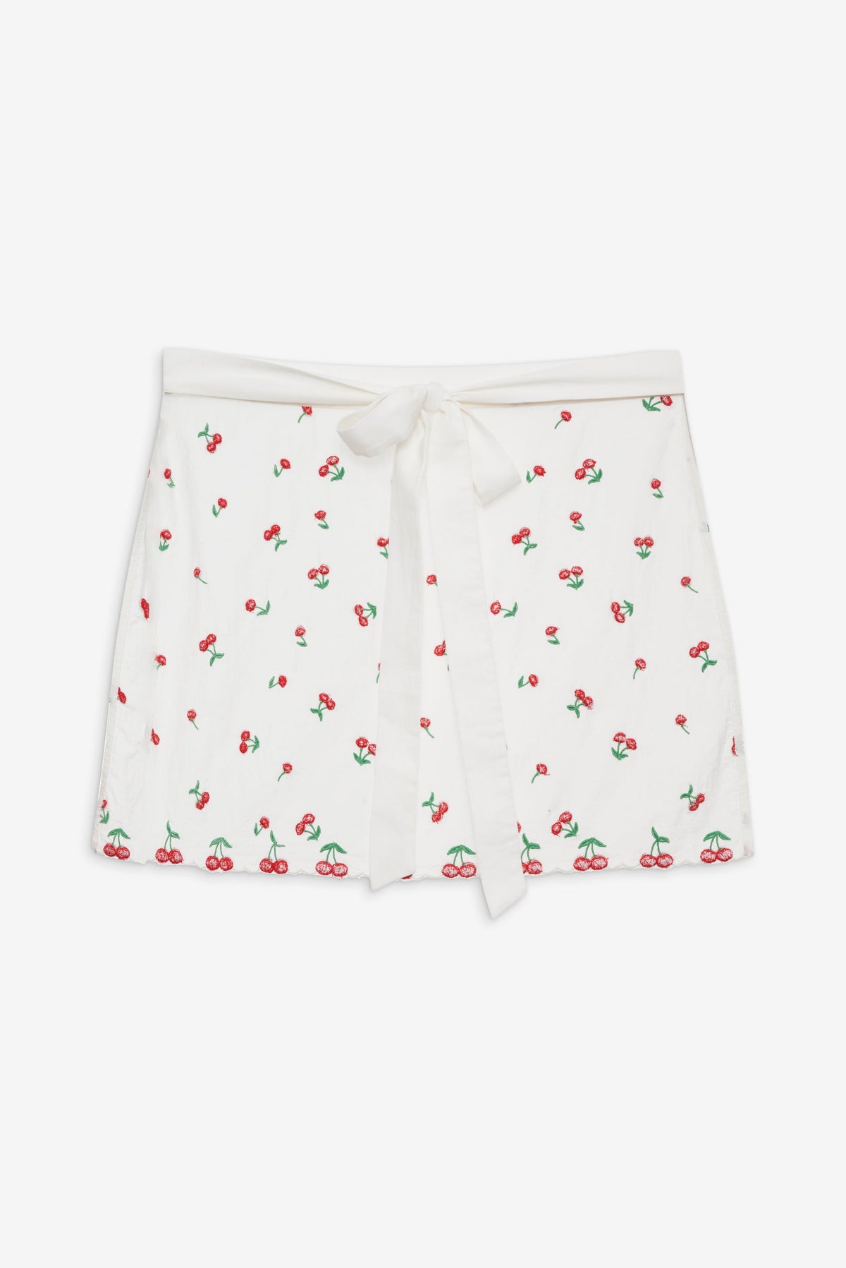 Beaded Cherries Apron - Red