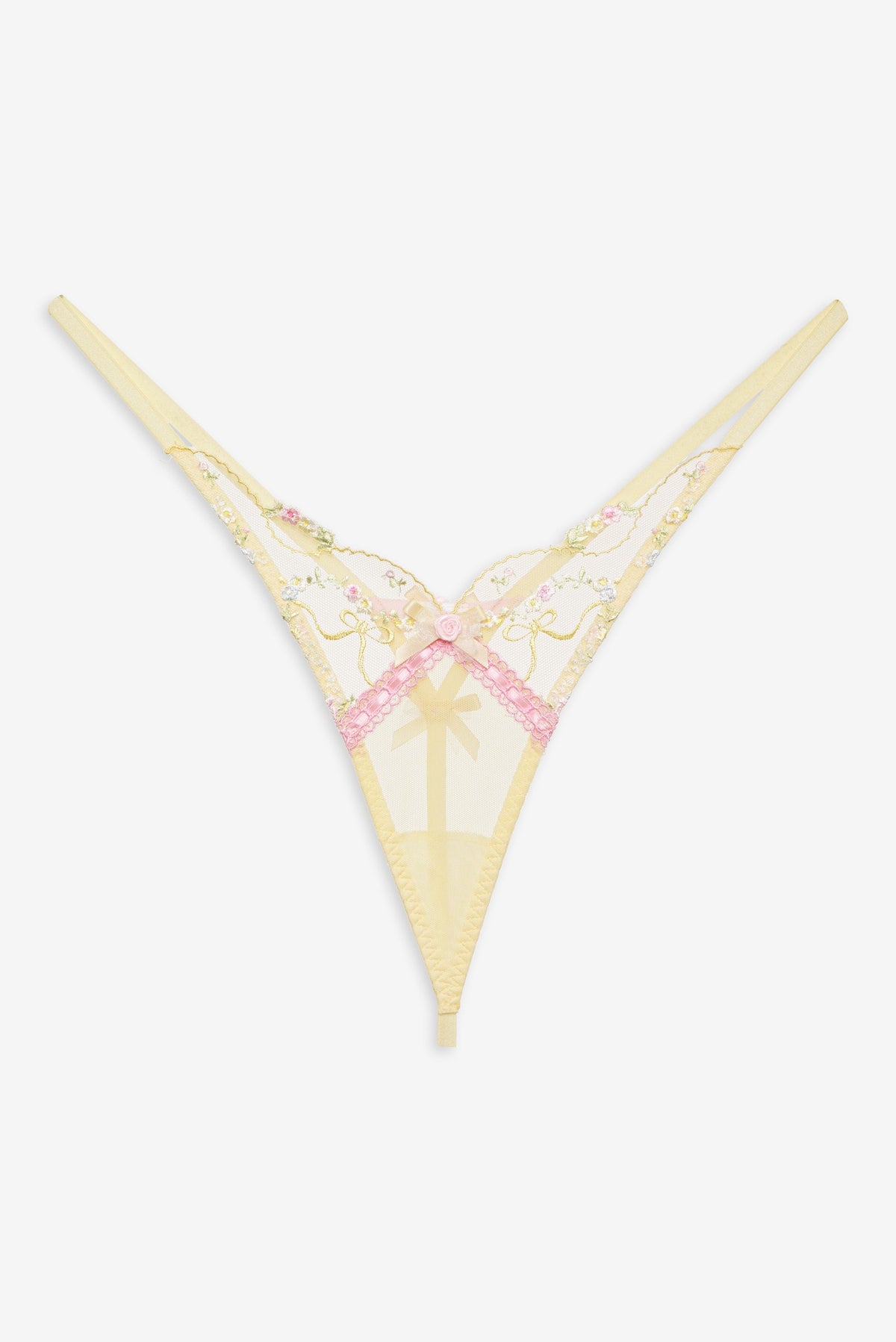 Sunny Bouquet Thong Panty - Multi Yellow