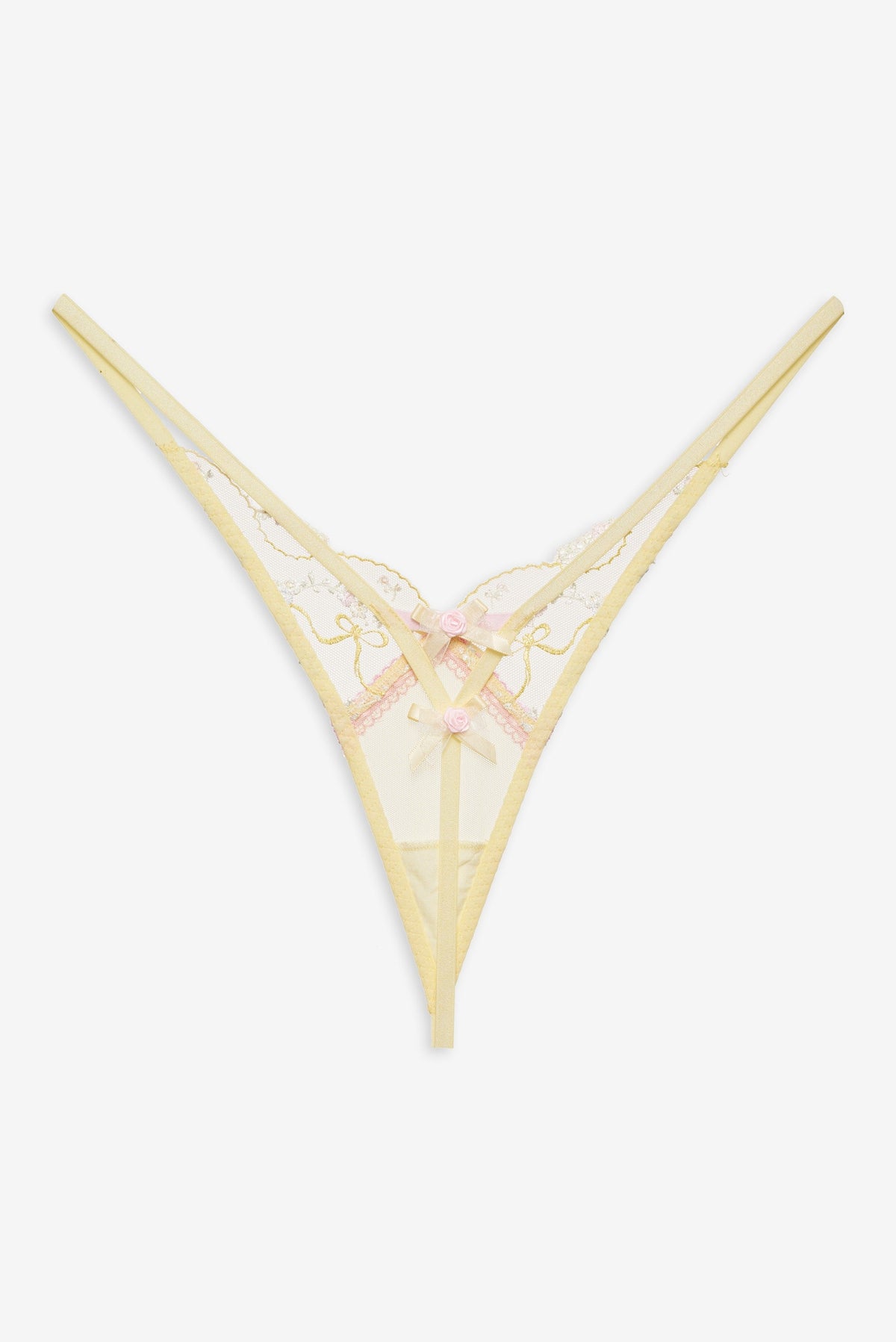 Sunny Bouquet Thong Panty - Multi Yellow