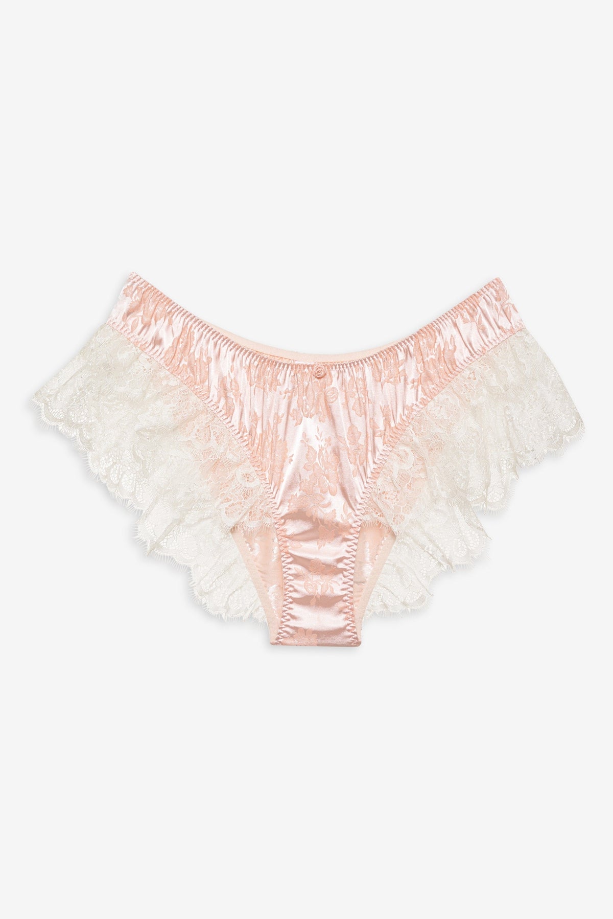 Audrey Jacquard Shorts - Peach