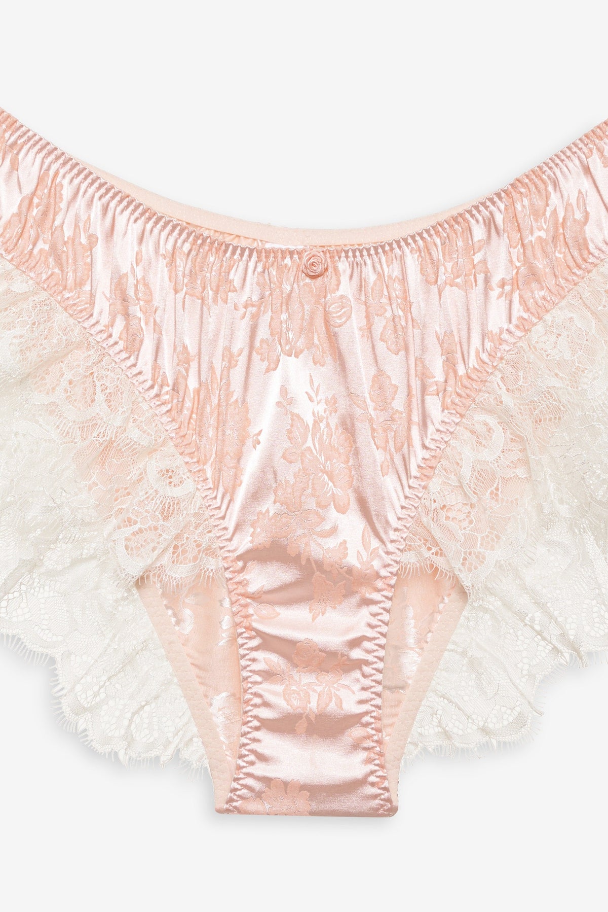 Audrey Jacquard Shorts - Peach