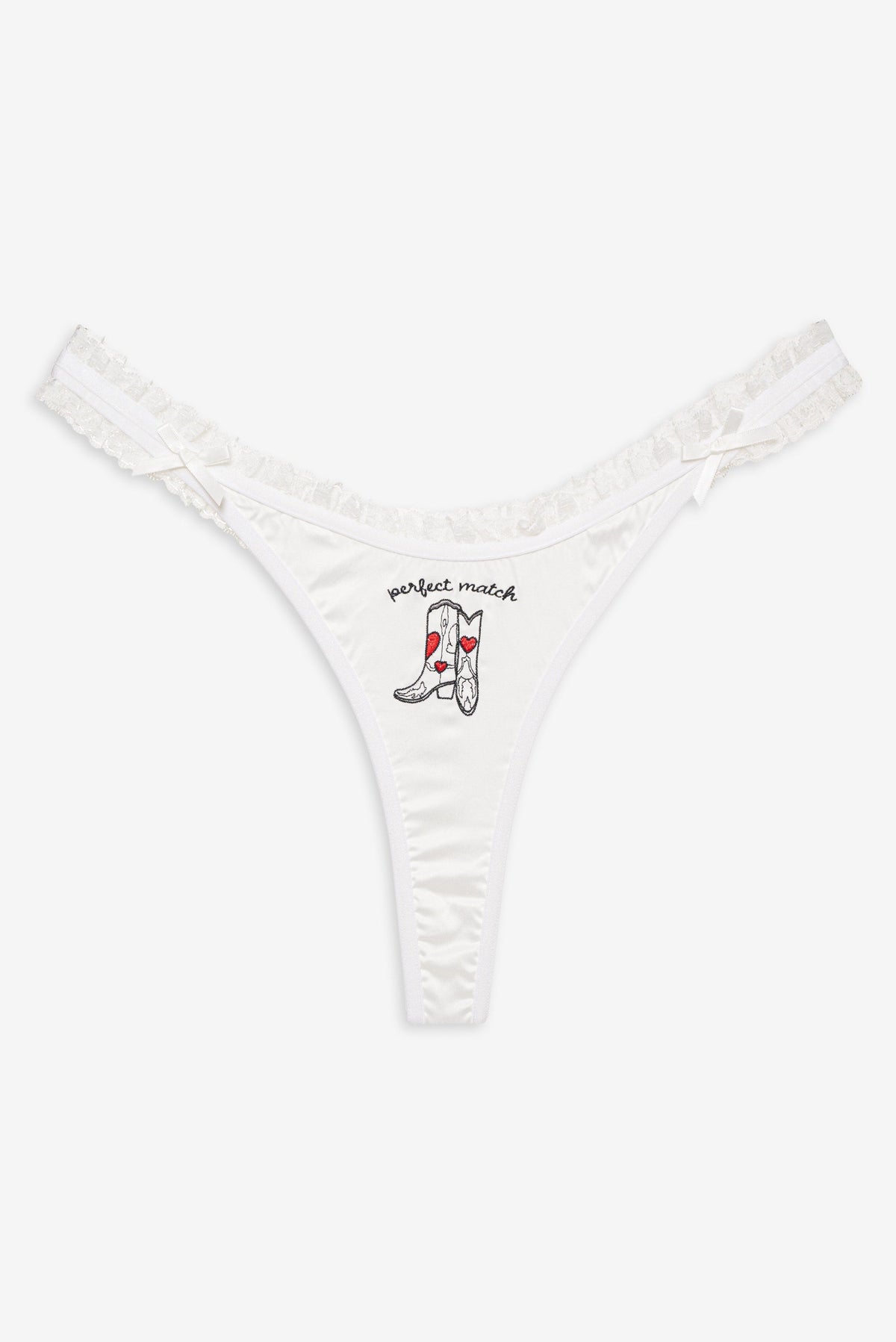 Bachelorette Thong Panty Pack - White