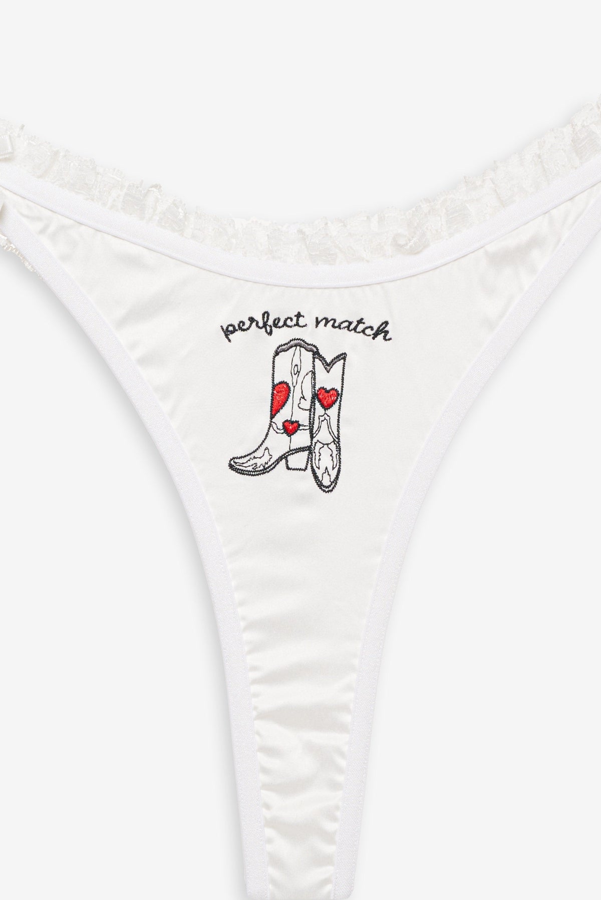Bachelorette Thong Panty Pack - White