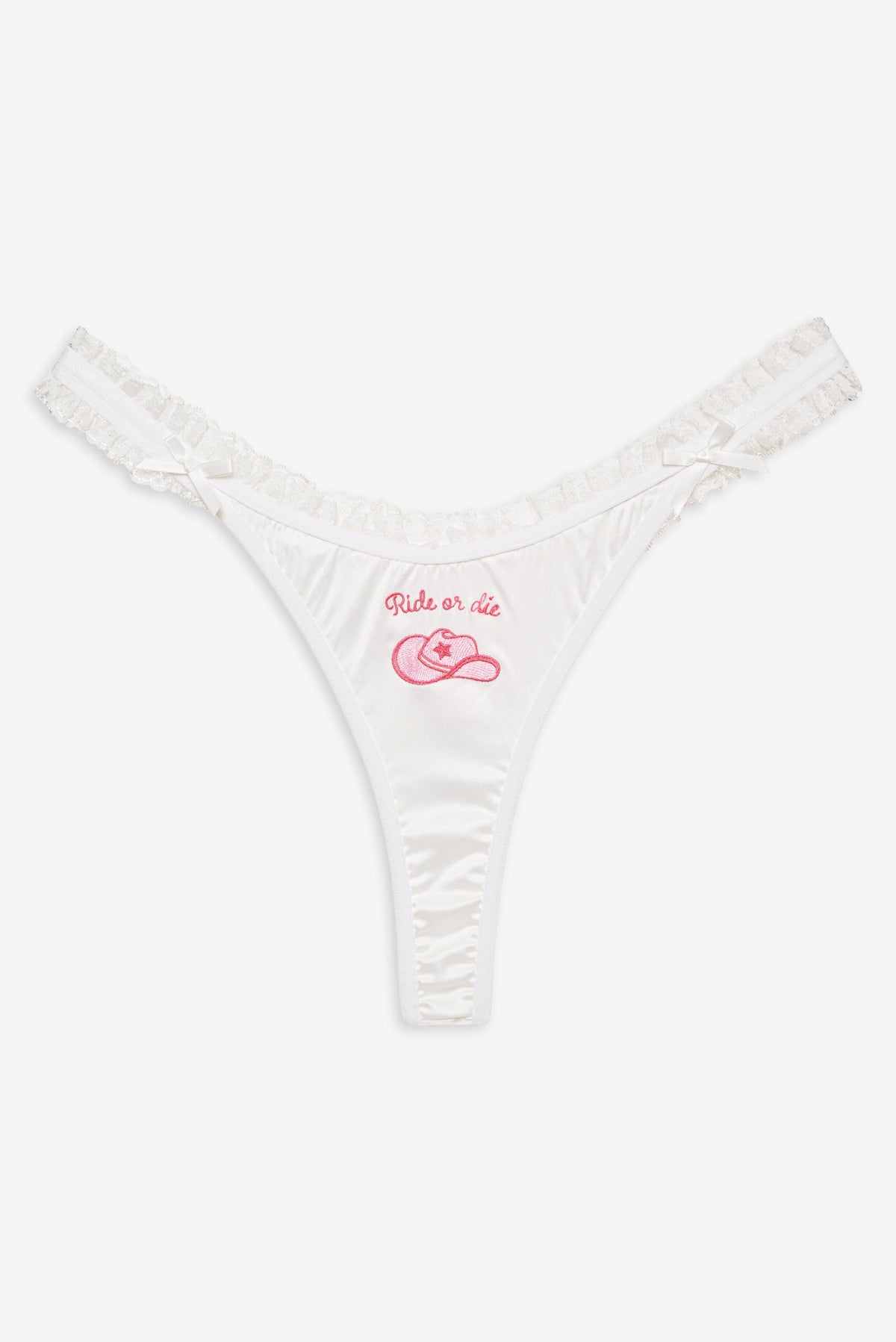 Bachelorette Thong Panty Pack - White