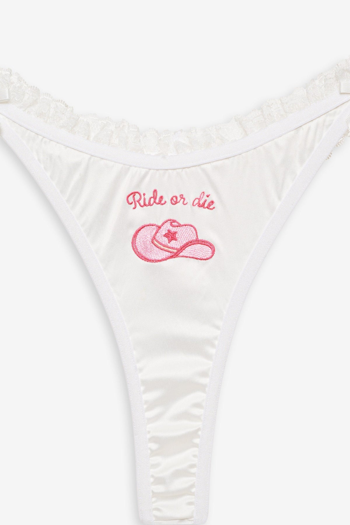 Bachelorette Thong Panty Pack - White