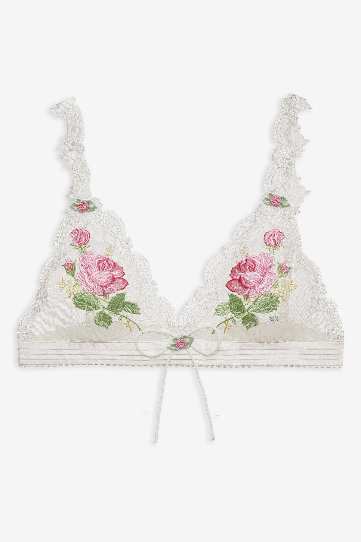 Heirloom Rose Bralette - White