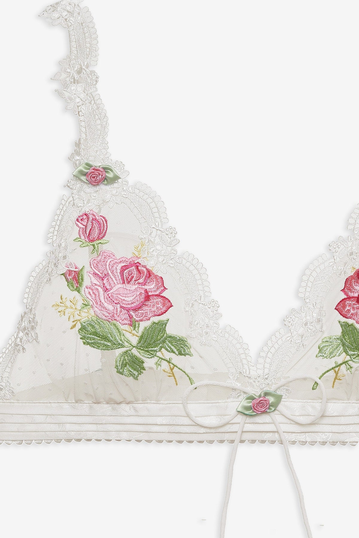 Heirloom Rose Bralette - White