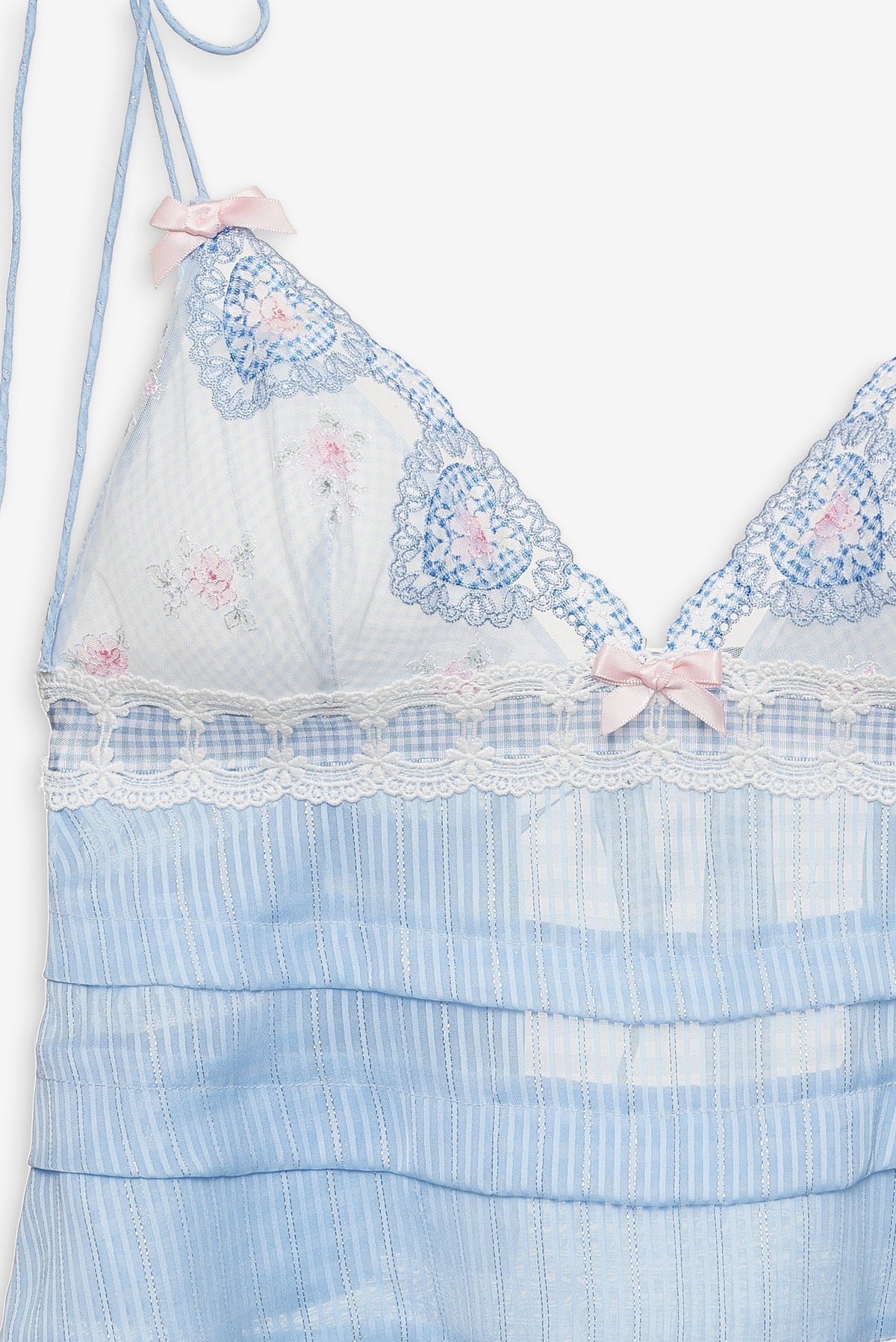 Dainty Doily Sleep Top - Blue