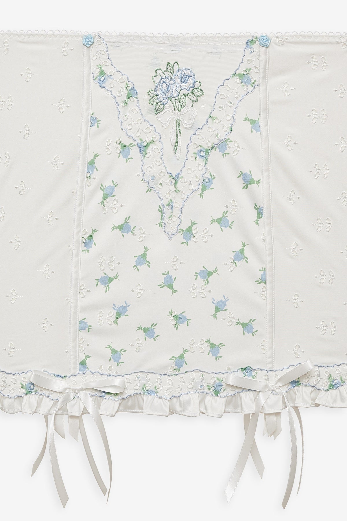 Budding Blossom Garter Skirt - White