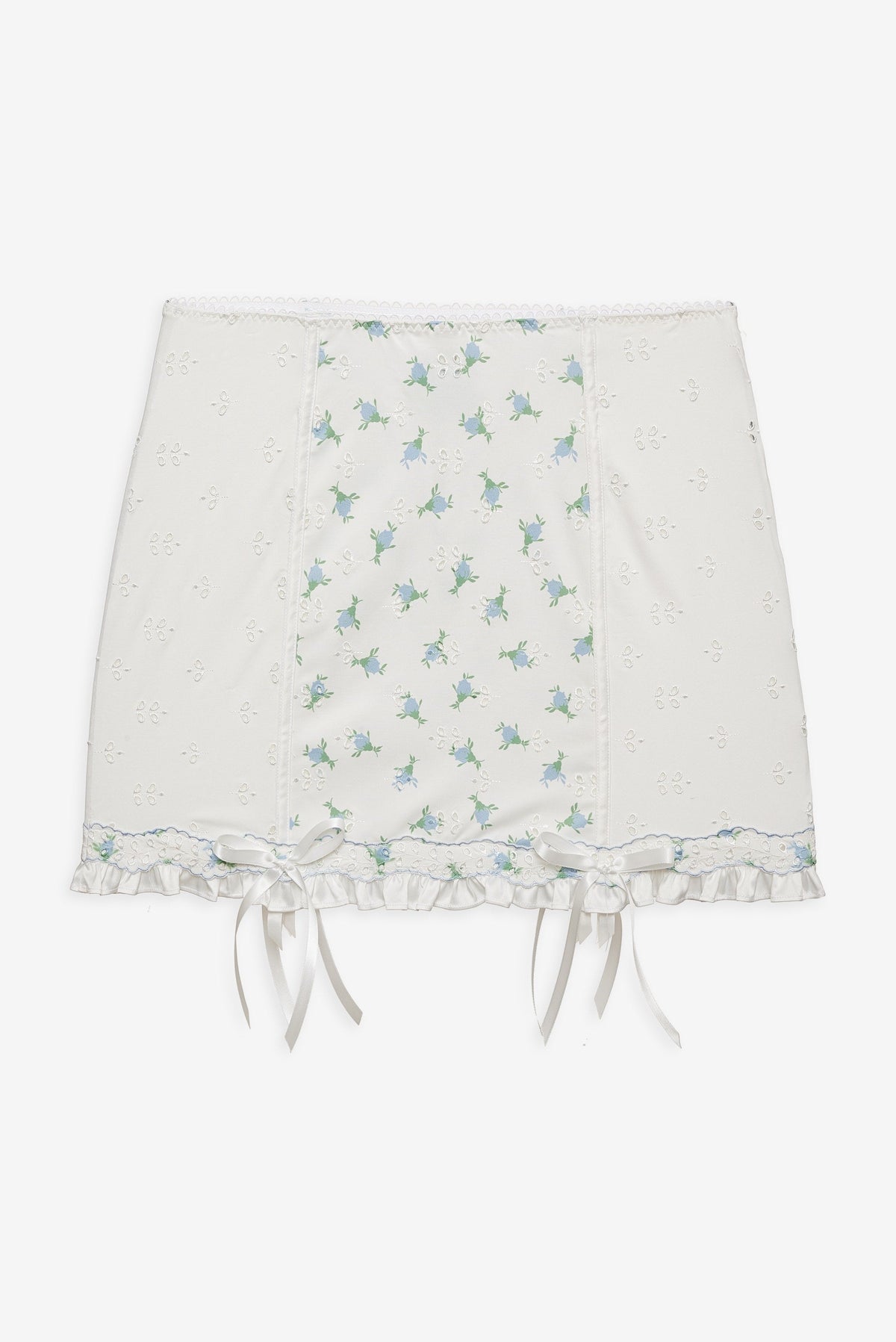 Budding Blossom Garter Skirt - White
