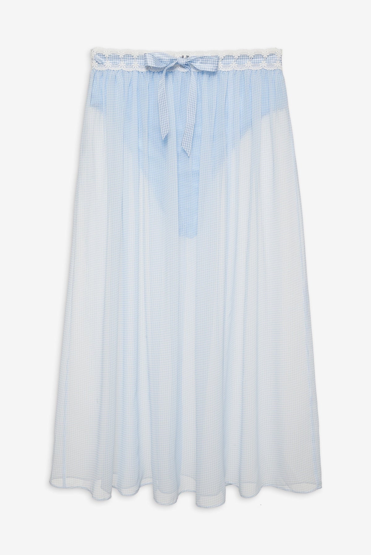 Dainty Doily Midi Skirt - Blue