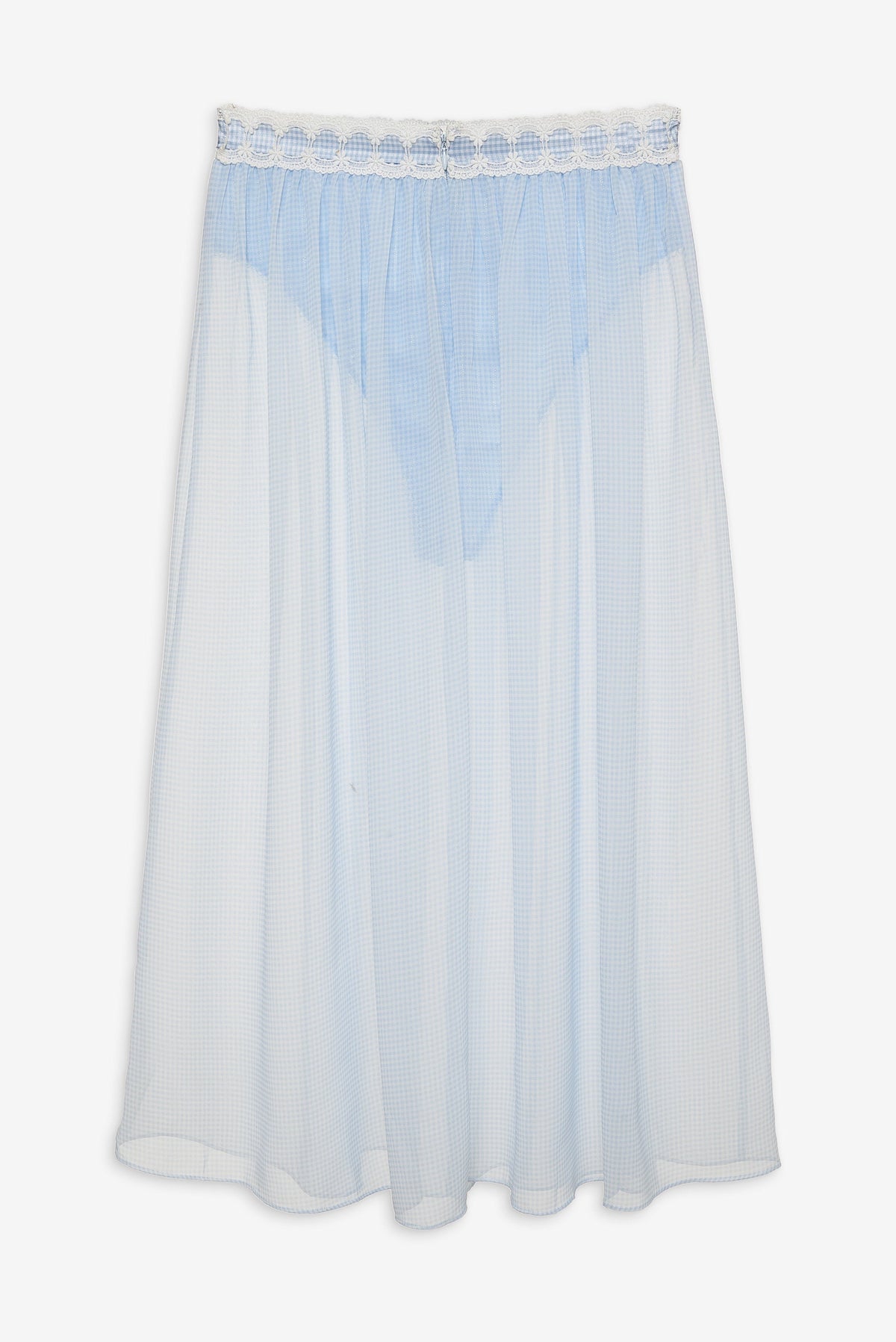Dainty Doily Midi Skirt - Blue